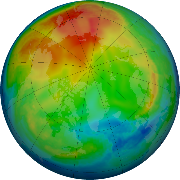 Arctic ozone map for 30 December 2001